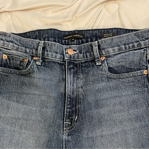 Modern American Highland Relaxed Crop Patriot Blue Denim Jeans Pants 28 Women’s - Picture 7 of 10